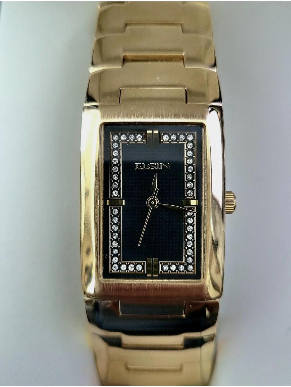 Rare Elgin Lord Diamond Dial Mens Tank Watch NOS Box Papers